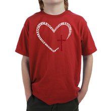 Load image into Gallery viewer, Blessed Heart - Boy's Word Art T-Shirt