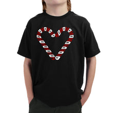 Load image into Gallery viewer, Candy Canes - Boy's Word Art T-Shirt