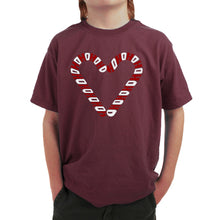 Load image into Gallery viewer, Candy Canes - Boy's Word Art T-Shirt