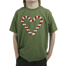 Load image into Gallery viewer, Candy Canes - Boy's Word Art T-Shirt