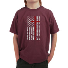 Load image into Gallery viewer, Cross Flag - Boy's Word Art T-Shirt
