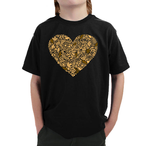 Fall Vibes  - Boy's Word Art T-Shirt