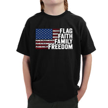 Load image into Gallery viewer, Faith Flag - Boy's Word Art T-Shirt