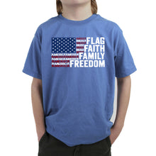 Load image into Gallery viewer, Faith Flag - Boy's Word Art T-Shirt