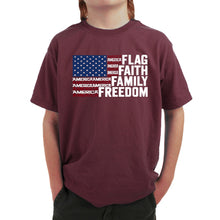 Load image into Gallery viewer, Faith Flag - Boy's Word Art T-Shirt