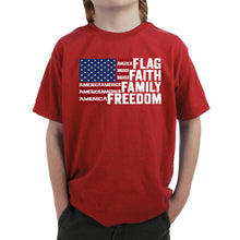 Load image into Gallery viewer, Faith Flag - Boy's Word Art T-Shirt