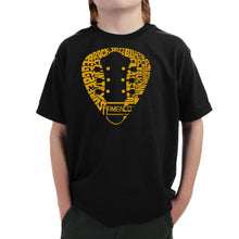 Load image into Gallery viewer, Guitar Pick Genres - Boy's Word Art T-Shirt