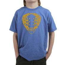 Load image into Gallery viewer, Guitar Pick Genres - Boy's Word Art T-Shirt