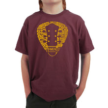 Load image into Gallery viewer, Guitar Pick Genres - Boy's Word Art T-Shirt