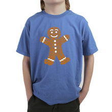 Load image into Gallery viewer, Gingerbread - Boy's Word Art T-Shirt