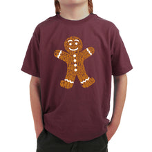 Load image into Gallery viewer, Gingerbread - Boy's Word Art T-Shirt