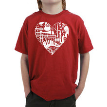 Load image into Gallery viewer, Musical Instrument Heart - Boy's Word Art T-Shirt