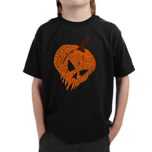 Load image into Gallery viewer, Evil Pumpkin - Boy's Word Art T-Shirt