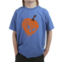 Load image into Gallery viewer, Evil Pumpkin - Boy's Word Art T-Shirt