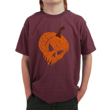 Load image into Gallery viewer, Evil Pumpkin - Boy's Word Art T-Shirt