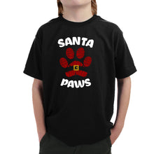 Load image into Gallery viewer, Santa Paws - Boy's Word Art T-Shirt