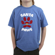 Load image into Gallery viewer, Santa Paws - Boy's Word Art T-Shirt