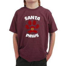 Load image into Gallery viewer, Santa Paws - Boy's Word Art T-Shirt