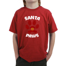 Load image into Gallery viewer, Santa Paws - Boy's Word Art T-Shirt