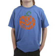 Load image into Gallery viewer, Halloween Pumpkin - Boy's Word Art T-Shirt