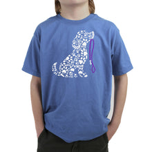 Load image into Gallery viewer, Dog Leash - Boy's Word Art T-Shirt