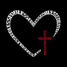 Load image into Gallery viewer, Blessed Heart - Women's Word Art Long Sleeve T-Shirt