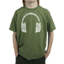 Load image into Gallery viewer, Mood Headphones - Boy's Word Art T-Shirt