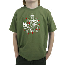 Load image into Gallery viewer, Christmas Ornament - Boy's Word Art T-Shirt