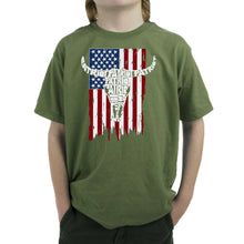 Load image into Gallery viewer, Patriot Flag - Boy's Word Art T-Shirt