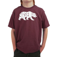 Load image into Gallery viewer, Yosemite Bear - Boy's Word Art T-Shirt