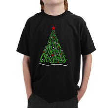 Load image into Gallery viewer, We Wish You A Merry Christmas - Boy's Word Art T-Shirt