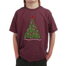 Load image into Gallery viewer, We Wish You A Merry Christmas - Boy's Word Art T-Shirt