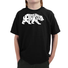 Load image into Gallery viewer, Yellowstone Bear - Boy's Word Art T-Shirt