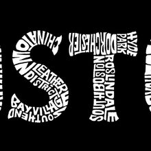 Load image into Gallery viewer, Women&#39;s Plus Size Word Art T-shirt - BOSTON NEIGHBORHOODS