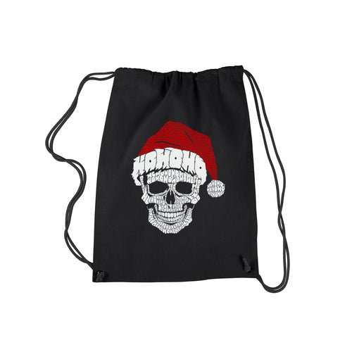 Santa Skull - Drawstring Backpack