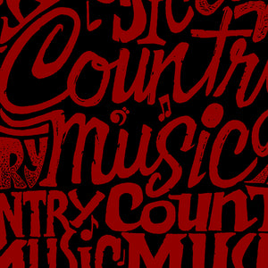 Women's Plus Size Word Art T-shirt - Country Music Heart