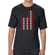 Load image into Gallery viewer, Soccer Flag - Men's Tall and Long Word Art T-Shirt