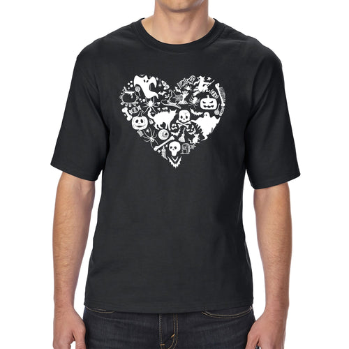 Halloween Heart - Men's Tall and Long Word Art T-Shirt