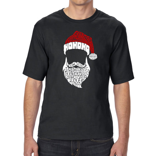 Feliz Navidad Santa Claus - Men's Tall and Long Word Art T-Shirt