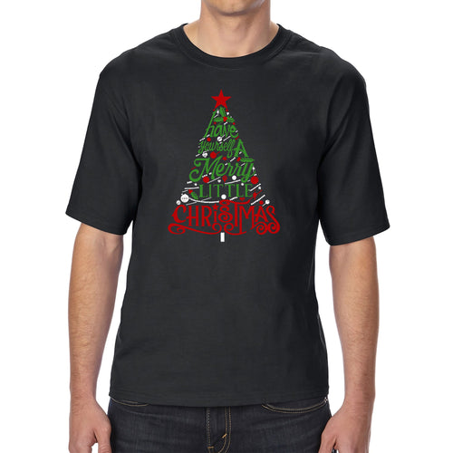 Have Yourself a Merry Little Christmas - Men's Tall and Long Word Art T-Shirt