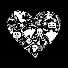Load image into Gallery viewer, Halloween Heart - Women&#39;s Word Art Hooded Sweatshirt