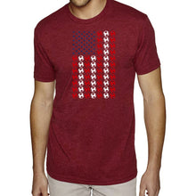 Load image into Gallery viewer, Soccer Flag - Men's Premium Blend Word Art T-Shirt