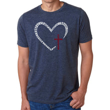 Load image into Gallery viewer, Blessed Heart - Men's Premium Blend Word Art T-Shirt