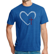 Load image into Gallery viewer, Blessed Heart - Men's Premium Blend Word Art T-Shirt