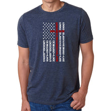 Load image into Gallery viewer, Cross Flag - Men&#39;s Premium Blend Word Art T-Shirt