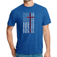 Load image into Gallery viewer, Cross Flag - Men&#39;s Premium Blend Word Art T-Shirt