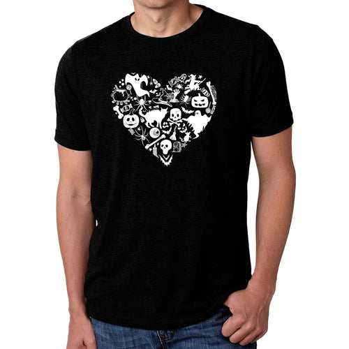 Halloween Heart - Men's Premium Blend Word Art T-Shirt