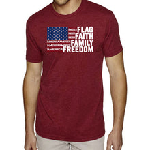 Load image into Gallery viewer, Faith Flag - Men's Premium Blend Word Art T-Shirt