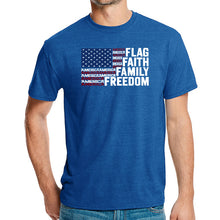 Load image into Gallery viewer, Faith Flag - Men's Premium Blend Word Art T-Shirt