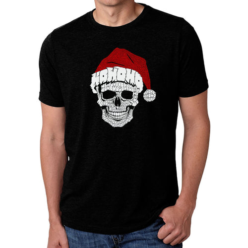 Santa Skull - Men's Premium Blend Word Art T-Shirt